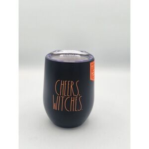 Rae Dunn Halloween CHEERS WITCHES 12oz. Insulated Stainless Steel Tumbler W/ Lid